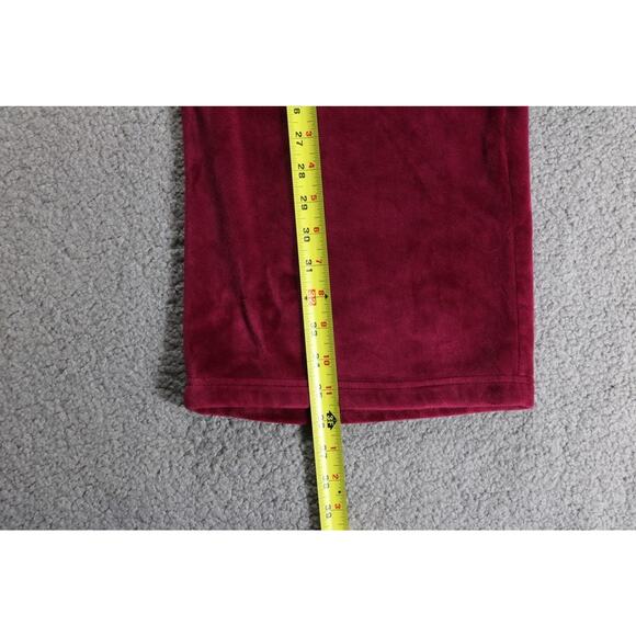 Pajamagram Set Womens L Red Burgundy Velour Velvet Hoodie Loungewear - Picture 9 of 10